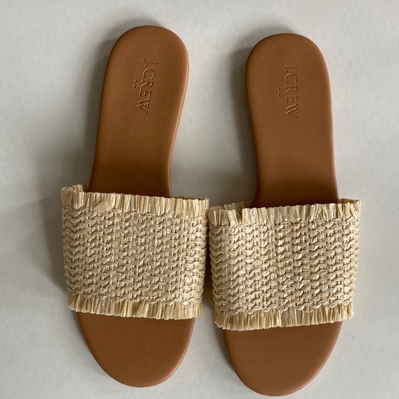 J. Crew Shoes - J. Crew Raffia Slide Sandals